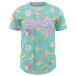 Eten Honkbal Paars-Wit Licht Jersey Friet Ontwerp Foodie Burger Blauw Aangepast Pizzapatroon 3D IJs Authentiek Snel Eten Honkbal Paars-Wit Licht Jersey Friet Ontwerp Foodie Burger Blauw Aangepast Pizzapatroon 3D IJs Authentiek Snel