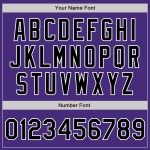 Jersey Custom Baseball Zwart-Wit Paars Authentiek Jersey Custom Baseball Zwart-Wit Paars Authentiek