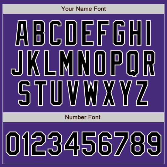 Jersey Custom Baseball Zwart-Wit Paars Authentiek Jersey Custom Baseball Zwart-Wit Paars Authentiek