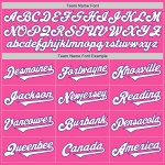 Twee Jersey Tone Roze Baseball Authentieke Wit-Paarse Custom Twee Jersey Tone Roze Baseball Authentieke Wit-Paarse Custom