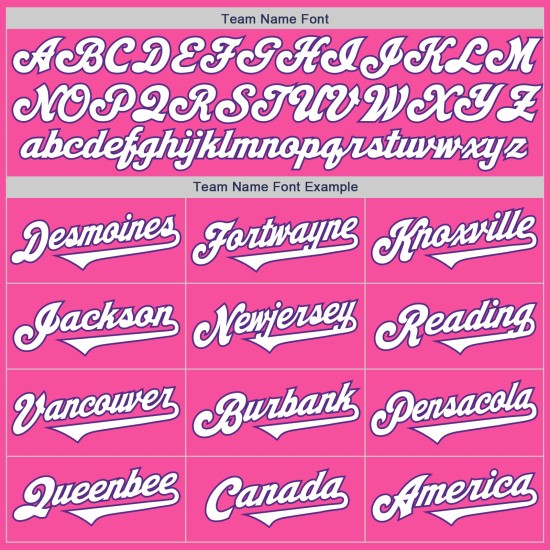 Twee Jersey Tone Roze Baseball Authentieke Wit-Paarse Custom Twee Jersey Tone Roze Baseball Authentieke Wit-Paarse Custom