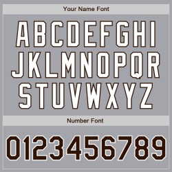 Jersey Two Bruin-Wit Custom Baseball Authentieke Grijze Toon