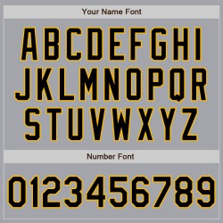 Grijs Twee Custom Zwart-Goud Baseball Jersey Tone Authentic