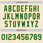 Aangepaste crème Kelly honkbal groen-goud authentiek shirt Aangepaste crème Kelly honkbal groen-goud authentiek shirt