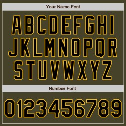 Baseball Salute Olijf Zwart-Goud Toon Jersey Service Authentiek Aan Twee Aangepaste