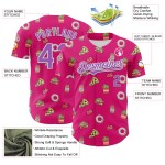 Ontwerp Medium Hot Jersey Cola Baseball Authentiek Patroon Pizza Donut Eten Paars-Wit Roze 3D Foodie Aangepast Snel Ontwerp Medium Hot Jersey Cola Baseball Authentiek Patroon Pizza Donut Eten Paars-Wit Roze 3D Foodie Aangepast Snel