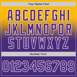 Mode Honkbal Authentieke Jersey Aangepast Goud Paars-Wit Vervaagd