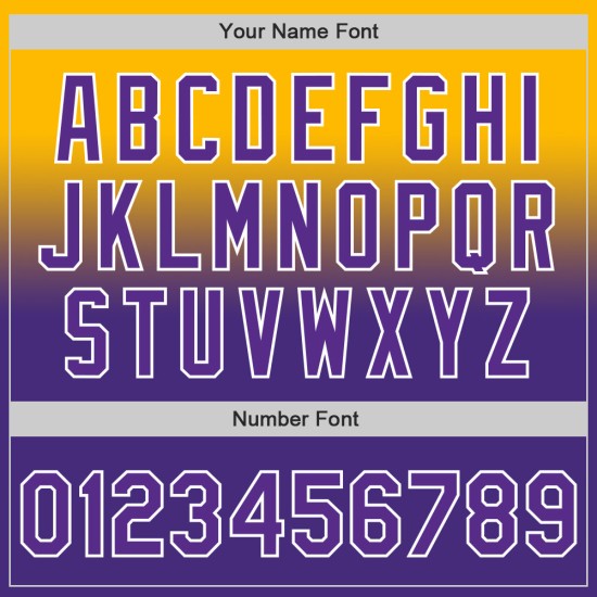 Mode Honkbal Authentieke Jersey Aangepast Goud Paars-Wit Vervaagd Mode Honkbal Authentieke Jersey Aangepast Goud Paars-Wit Vervaagd