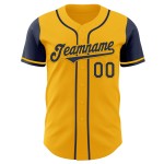 Tone Navy Custom Two Baseball Gold Authentic Jersey Tone Navy Custom Two Baseball Gold Authentic Jersey