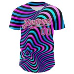3D roze-erwten shirt honkbalpatroon kunst zwart ontwerp groen rave psychedelisch diep aangepast authentiek vloeibaar 3D roze-erwten shirt honkbalpatroon kunst zwart ontwerp groen rave psychedelisch diep aangepast authentiek vloeibaar