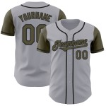 Olijfzwart Twee Custom Gray Jersey Tone Baseball Authentic Olijfzwart Twee Custom Gray Jersey Tone Baseball Authentic