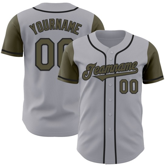 Olijfzwart Twee Custom Gray Jersey Tone Baseball Authentic Olijfzwart Twee Custom Gray Jersey Tone Baseball Authentic