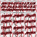 Zwart-vuur ontwerp doodle patroon authentiek wit honkbal stripboek aangepaste rode balspel 3D-shirt Zwart-vuur ontwerp doodle patroon authentiek wit honkbal stripboek aangepaste rode balspel 3D-shirt