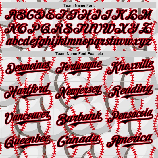 Zwart-vuur ontwerp doodle patroon authentiek wit honkbal stripboek aangepaste rode balspel 3D-shirt Zwart-vuur ontwerp doodle patroon authentiek wit honkbal stripboek aangepaste rode balspel 3D-shirt