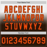 Mode oranje-bruin fade honkbalshirt authentiek wit op maat Mode oranje-bruin fade honkbalshirt authentiek wit op maat