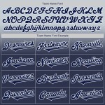 Zilveren Jersey Fashion Fade Custom Navy-Wit Authentieke Baseball Zilveren Jersey Fashion Fade Custom Navy-Wit Authentieke Baseball