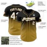Honkbal Wit-Oud Jersey Goud Zwart Authentieke Aangepaste Mode Fade Honkbal Wit-Oud Jersey Goud Zwart Authentieke Aangepaste Mode Fade