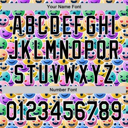 Cartoon gezicht aangepast ontwerp grappig emoji shirt patroon wit honkbal authentiek 3D zwart Cartoon gezicht aangepast ontwerp grappig emoji shirt patroon wit honkbal authentiek 3D zwart