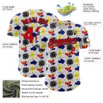 Jersey Cloud Baseball Grappig Vuur Authentiek Cartoon Bliksem Ontwerp 3D Rood-Zwart Aangepast Bloem Wit Patroon Jersey Cloud Baseball Grappig Vuur Authentiek Cartoon Bliksem Ontwerp 3D Rood-Zwart Aangepast Bloem Wit Patroon