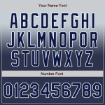 Zilveren Jersey Fashion Fade Custom Navy-Wit Authentieke Baseball Zilveren Jersey Fashion Fade Custom Navy-Wit Authentieke Baseball
