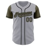 Olijfzwart Twee Custom Gray Jersey Tone Baseball Authentic Olijfzwart Twee Custom Gray Jersey Tone Baseball Authentic