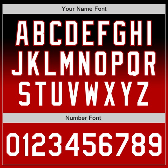 Jersey Zwart Wit-Rood Authentieke Fade Fashion Custom Baseball Jersey Zwart Wit-Rood Authentieke Fade Fashion Custom Baseball