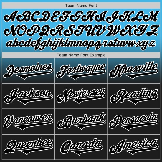 Baseball Fade Authentiek Blauw Custom Fashion Sky Zwart-Wit Jersey Baseball Fade Authentiek Blauw Custom Fashion Sky Zwart-Wit Jersey