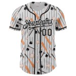 Aangepast Doodle Zwart Honkbalbalspel Wit Authentiek 3D Patroon Comic Jersey Ontwerp Aangepast Doodle Zwart Honkbalbalspel Wit Authentiek 3D Patroon Comic Jersey Ontwerp