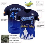 Vaders Donderblauw-Wit 3D Ontwerp Aangepast Familie Marineblauw Liefde Honkbal Dag Patroon Authentieke Fade Jersey Vaders Donderblauw-Wit 3D Ontwerp Aangepast Familie Marineblauw Liefde Honkbal Dag Patroon Authentieke Fade Jersey
