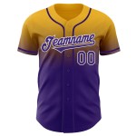 Mode Honkbal Authentieke Jersey Aangepast Goud Paars-Wit Vervaagd Mode Honkbal Authentieke Jersey Aangepast Goud Paars-Wit Vervaagd