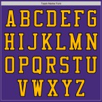 Authentiek honkbalshirt op maat, paars, zwart en goud Authentiek honkbalshirt op maat, paars, zwart en goud