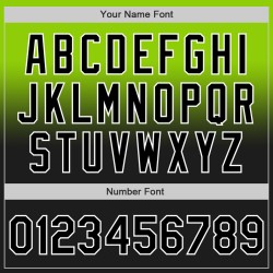 Mode Groen Custom Jersey Authentieke Baseball Fade Zwart-Wit Neon