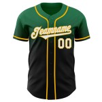 Fashion Kelly Authentic Baseball Jersey Zwart-Goud Custom Green Fade Fashion Kelly Authentic Baseball Jersey Zwart-Goud Custom Green Fade