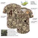 Hart Snack Chocolade Ontwerp 3D Jersey Patroon Foodie Food Authentieke Aangepaste Bruine Crème Honkbal Hart Snack Chocolade Ontwerp 3D Jersey Patroon Foodie Food Authentieke Aangepaste Bruine Crème Honkbal