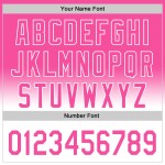 Authentieke 3D Family Love Day-patroonontwerp voor een roze honkbalmoedershirt met kleurverloop in wit Authentieke 3D Family Love Day-patroonontwerp voor een roze honkbalmoedershirt met kleurverloop in wit