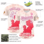 Familie honkbal authentiek moeder patroon ontwerp Jersey dag wit-roze aangepaste liefde 3D crème Familie honkbal authentiek moeder patroon ontwerp Jersey dag wit-roze aangepaste liefde 3D crème
