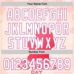 Familie honkbal authentiek moeder patroon ontwerp Jersey dag wit-roze aangepaste liefde 3D crème