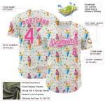 IJs Wit Jersey Cream 3D Patroon Eten Honkbal Dessert Roze Foodie Authentiek Aangepast Ontwerp IJs Wit Jersey Cream 3D Patroon Eten Honkbal Dessert Roze Foodie Authentiek Aangepast Ontwerp