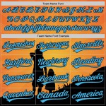 Authentieke honkbal blauw-zwarte baai familiedag oranje aangepaste trui vaders 3D liefdeshemel ontwerppatroon Authentieke honkbal blauw-zwarte baai familiedag oranje aangepaste trui vaders 3D liefdeshemel ontwerppatroon