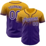 Mode Honkbal Authentieke Jersey Aangepast Goud Paars-Wit Vervaagd Mode Honkbal Authentieke Jersey Aangepast Goud Paars-Wit Vervaagd