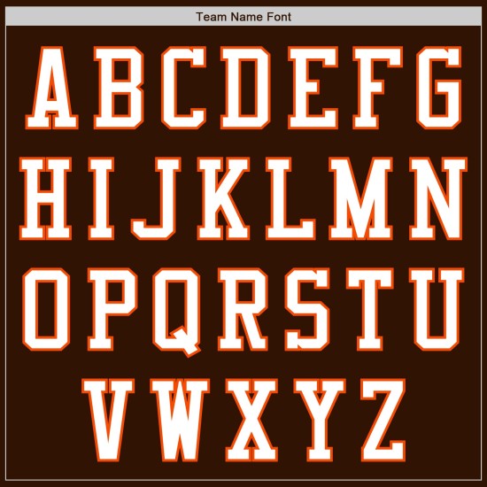 Authentiek wit-oranje honkbalshirt op maat in bruin Authentiek wit-oranje honkbalshirt op maat in bruin
