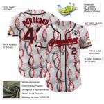 Zwart-vuur ontwerp doodle patroon authentiek wit honkbal stripboek aangepaste rode balspel 3D-shirt Zwart-vuur ontwerp doodle patroon authentiek wit honkbal stripboek aangepaste rode balspel 3D-shirt