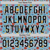 Cartoonpatroon Authentiek Aangepast Sky Baseball Ontwerp 3D Zwart-Wit Grappig Emoji Jersey Blauw Cartoonpatroon Authentiek Aangepast Sky Baseball Ontwerp 3D Zwart-Wit Grappig Emoji Jersey Blauw