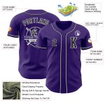 Jersey Custom Baseball Zwart-Wit Paars Authentiek Jersey Custom Baseball Zwart-Wit Paars Authentiek