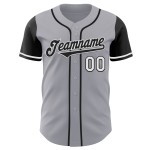 Tone Jersey Zwart-Wit Authentieke Twee Grijze Baseball Custom Tone Jersey Zwart-Wit Authentieke Twee Grijze Baseball Custom