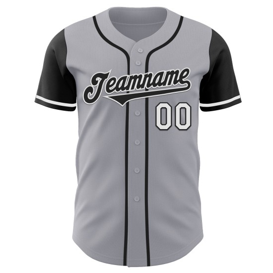 Tone Jersey Zwart-Wit Authentieke Twee Grijze Baseball Custom Tone Jersey Zwart-Wit Authentieke Twee Grijze Baseball Custom