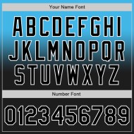 Baseball Fade Authentiek Blauw Custom Fashion Sky Zwart-Wit Jersey Baseball Fade Authentiek Blauw Custom Fashion Sky Zwart-Wit Jersey