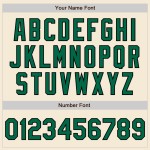 Baseball Kelly Custom Jersey Groen-Zwart Authentieke Crème Baseball Kelly Custom Jersey Groen-Zwart Authentieke Crème