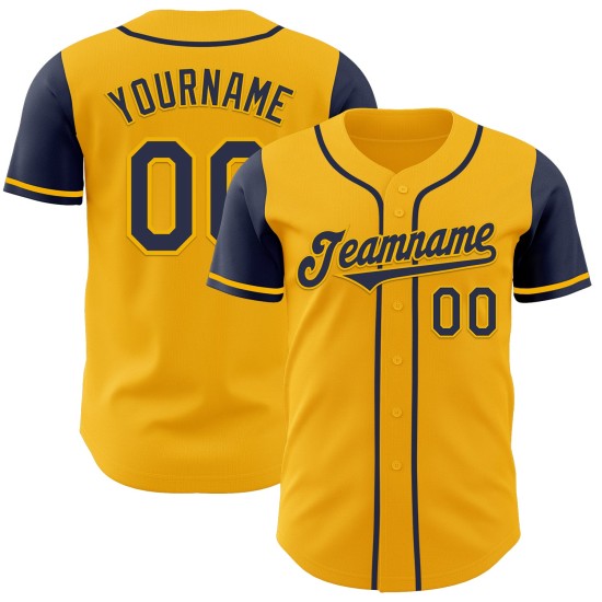 Tone Navy Custom Two Baseball Gold Authentic Jersey Tone Navy Custom Two Baseball Gold Authentic Jersey