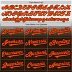 Mode oranje-bruin fade honkbalshirt authentiek wit op maat Mode oranje-bruin fade honkbalshirt authentiek wit op maat